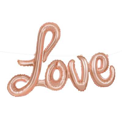 Love Rose Gold Script Foil