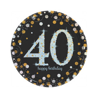 Sparkling Celebration 40th Dessert Plates