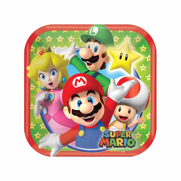 Mario Party Dessert Plates - 8ct