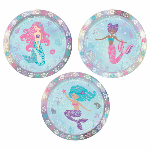 Shimmering Mermaids Dessert Plates