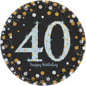 Sparkling Celebration 40th Dinner Plates