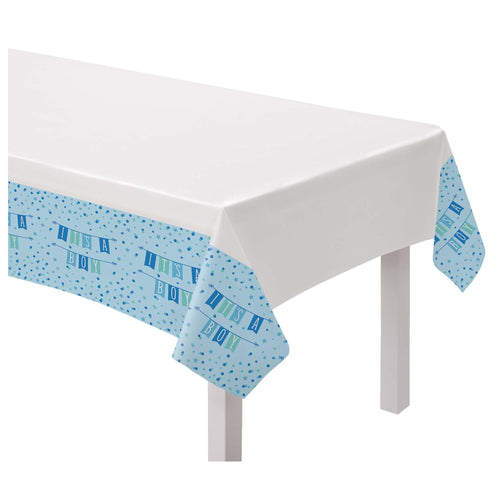 Blue Banner Baby Table Cover
