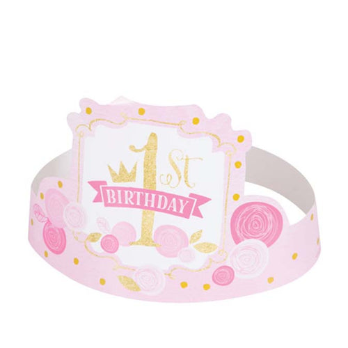 Pink & Gold Birthday Party Hats
