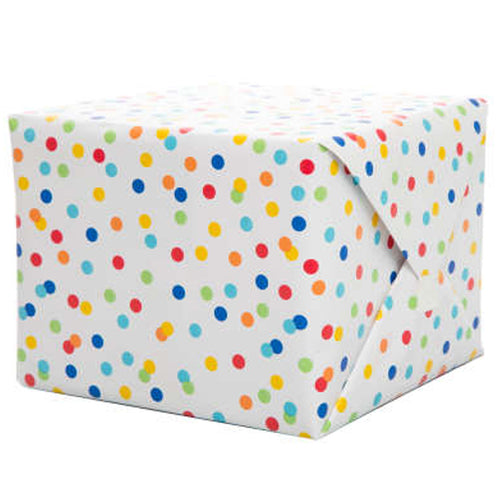Rainbow Polka Dot Gift Wrap