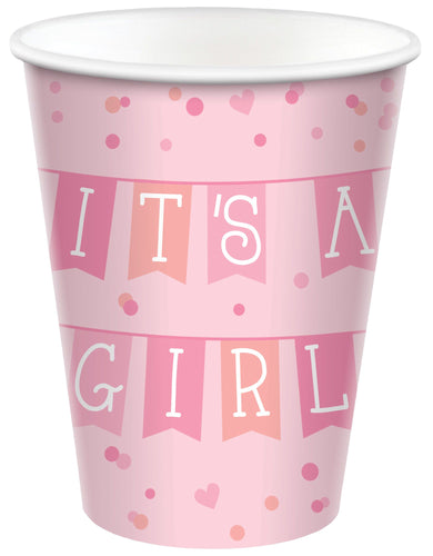 Pink Banner Baby 9oz Cups