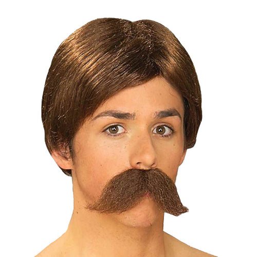 Brown Wig and Moustache Set