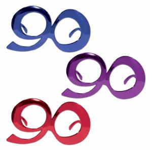 90th Glasses - Colourful