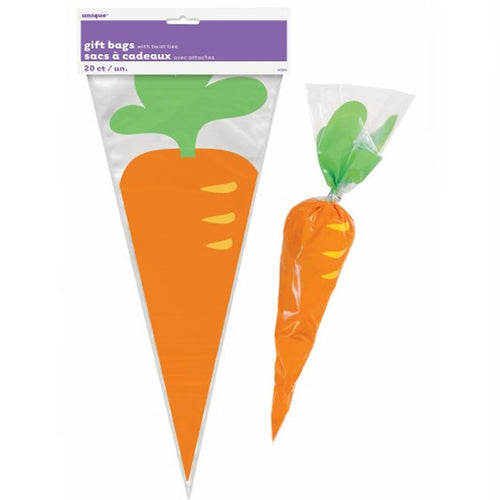 Carrot Cello Cone Bags