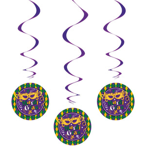 Mardi Gras Hanging Swirls