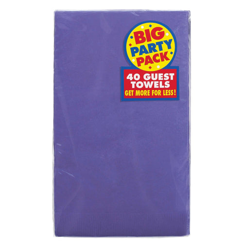 Purple Guest Towels - 40ct