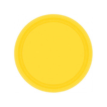 Yellow Paper Dessert Plates - 20ct