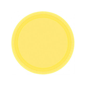 Light Yellow Paper Dessert Plates