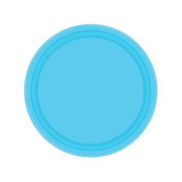 Caribbean Blue Paper Dessert Plates - 20ct