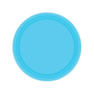 Caribbean Blue Paper Dessert Plates - 20ct