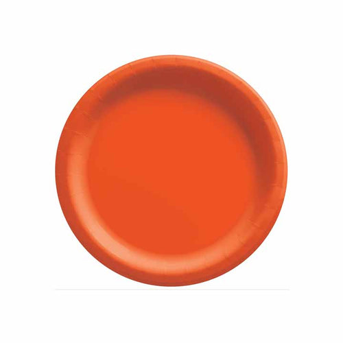 Orange Paper Dessert Plates - 20ct