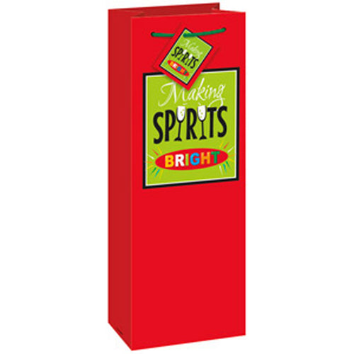 Christmas Spirits Wine Gift Bag