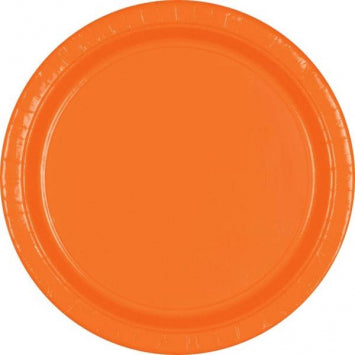 Orange Paper Dinner Plates