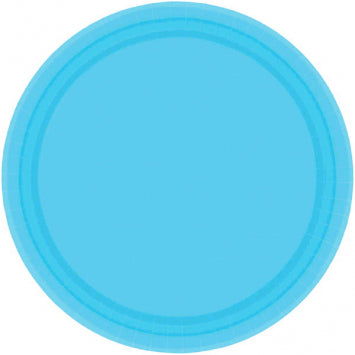 Caribbean Blue Paper Dinner Plates