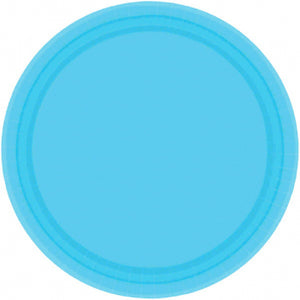 Caribbean Blue Paper Dinner Plates