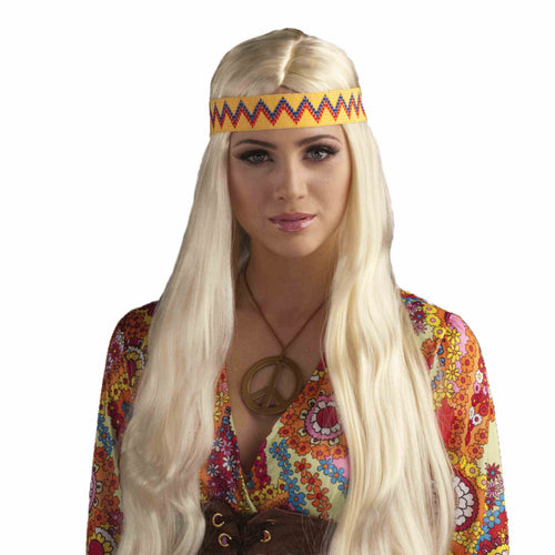 Blonde Hippie Chick Wig