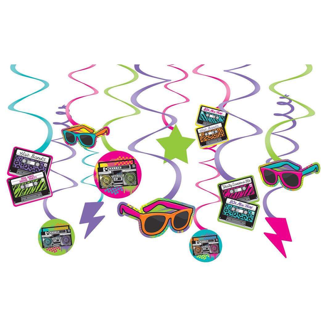 Awesome Party Hanging Swirls - 12ct