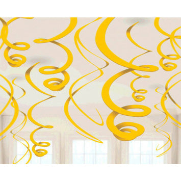 Yellow Hanging Swirls