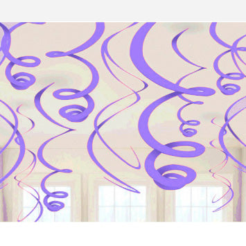 Purple Hanging Swirls