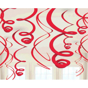 Red Hanging Swirls