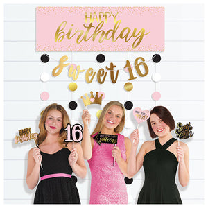 Sweet Sixteen Photo Props & Backdrop