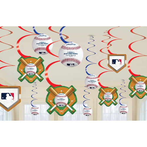 Baseball Hanging Swirls