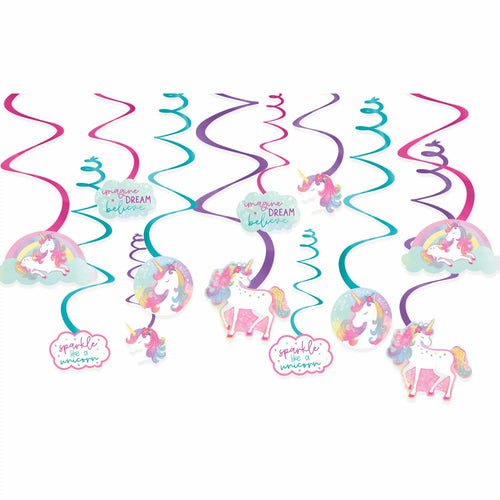 Enchanted Unicorn Hanging Swirls