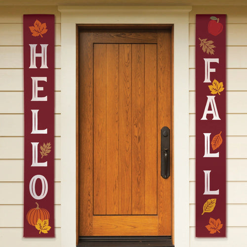 Hello Fall Hanging Flag Decorations