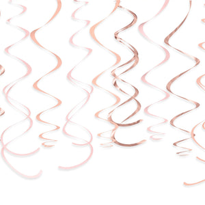Rose Gold Hanging Swirls