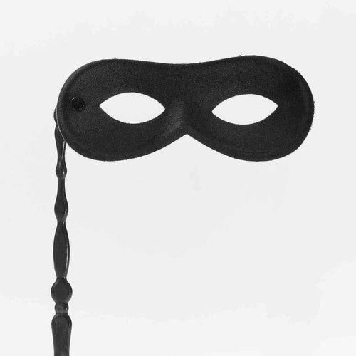 Small Black Mask with Handle