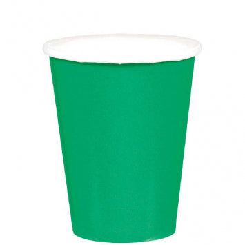 Festive Green 9oz Paper Cups