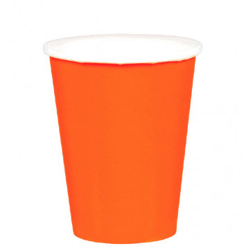 Orange 9oz Paper Cups