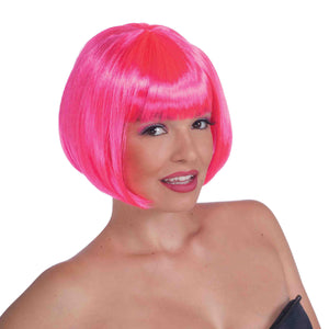 Neon Pink Bob Wig