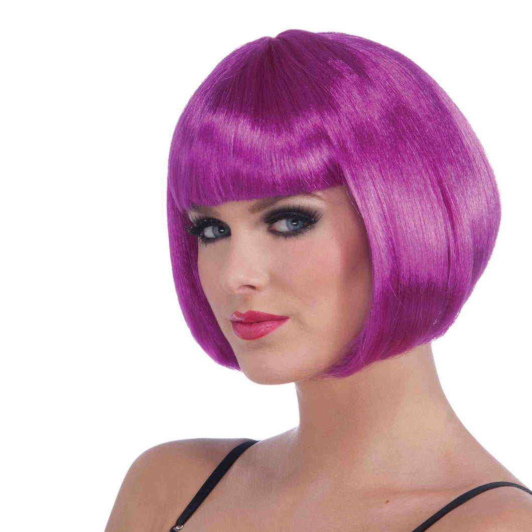 Neon Purple Bob Wig The Party Place