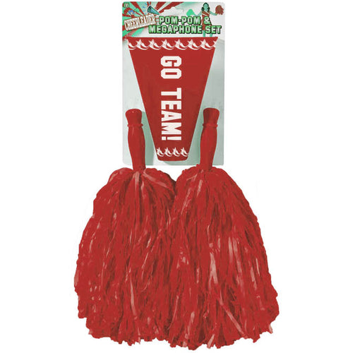 Red Megaphone and Pom-Poms