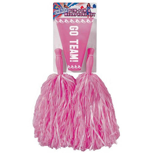 Pink Megaphone and Pom-Poms