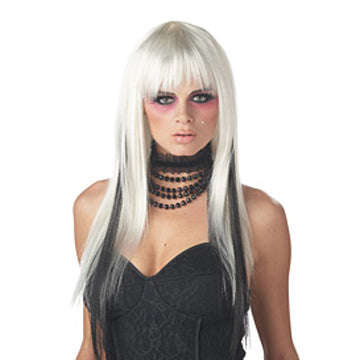 Black and White Chopsticks Wig