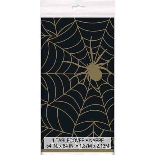 Black & Gold Halloween Table Cover