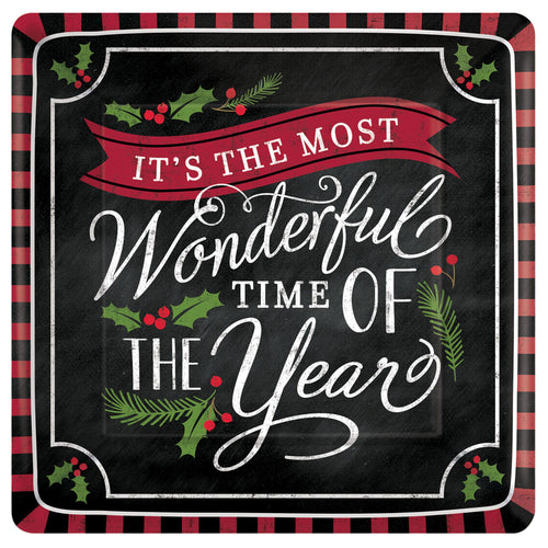 Most Wonderful Time Dinner Plates - 18ct