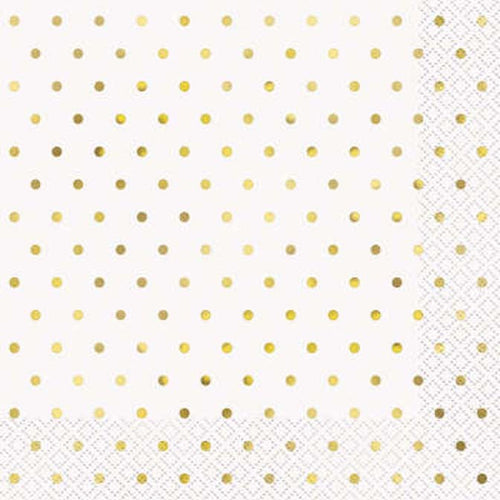 Elegant Gold Dots Luncheon Napkins