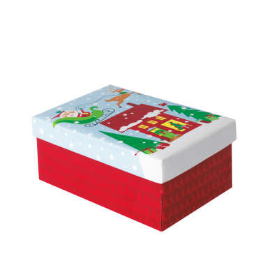 Colourful Santa Small Gift Box