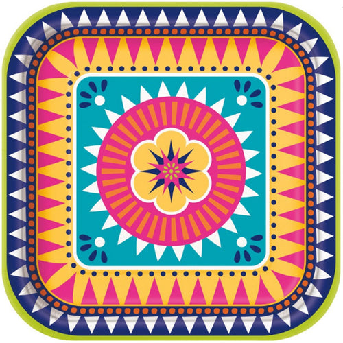 Boho Fiesta Dinner Plates - 8ct