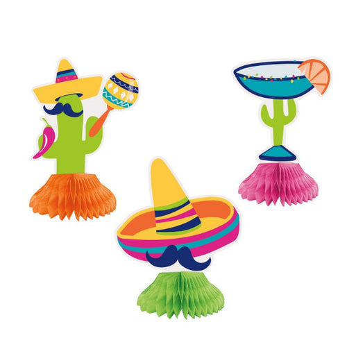 Boho Fiesta Honeycomb Centerpieces - 3ct