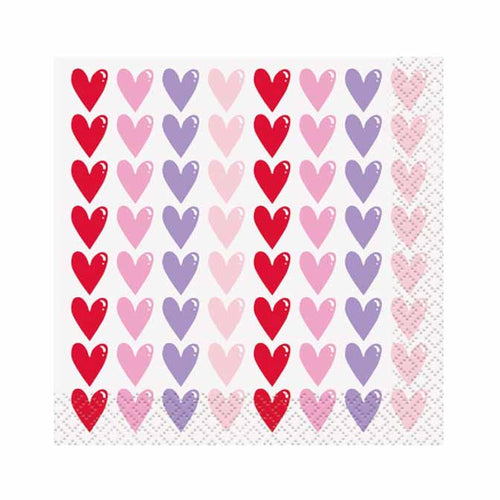 Sparkling Hearts Beverage Napkins