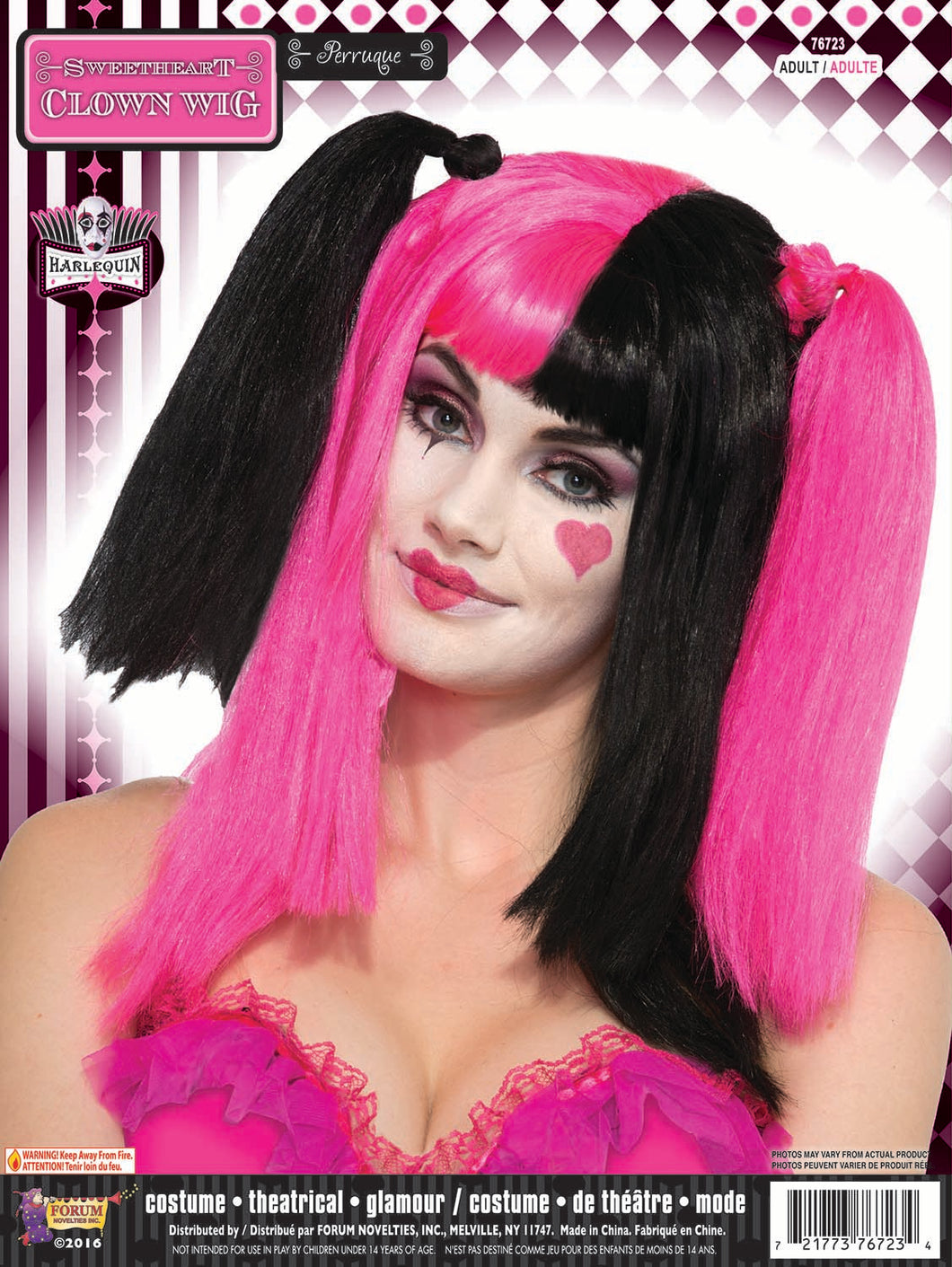 Harlequin Clown Wig