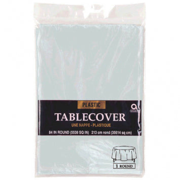 Silver Round Table Cover
